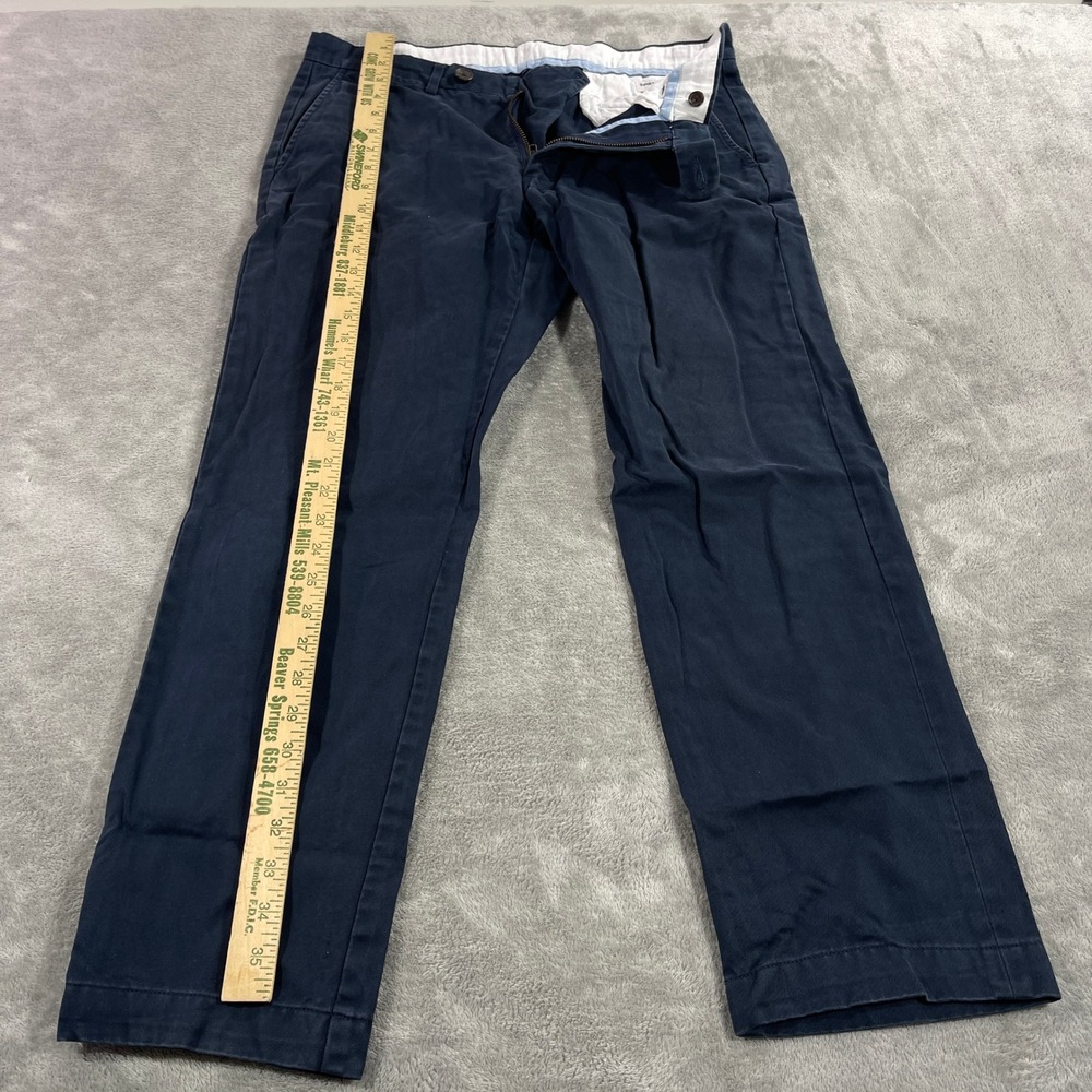 Spier & Mackay Chinos Mens 33 Navy Blue Handmade Tailored Cotton Trousers - Picture 2 of 12